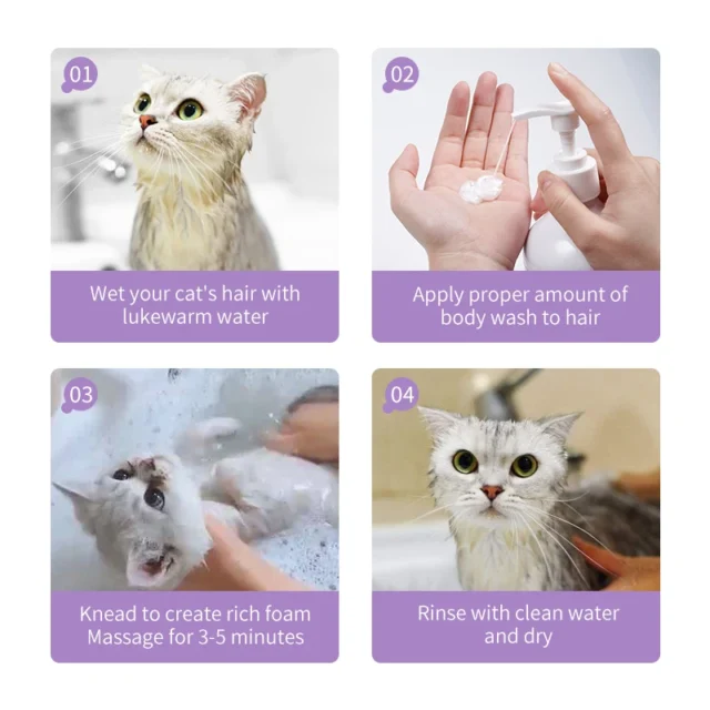 100ML Pet Shampoo for Fluffy Hair Natural Moisturizing Shampoo Moisturizing Cat Shampoo for Sensitive Skin PH Balancing Shampoo - Image 6