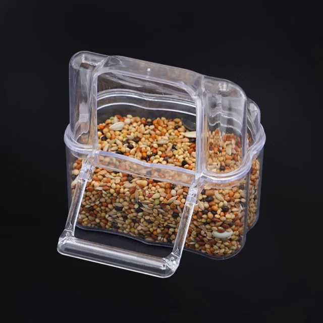 2pcs Bird Food Water Bowl Dual Feeding Cup Bird Pigeons Canary Cage Feeder Parrot Pet Aviary Hanging Stand Drinker Box Container - Image 3