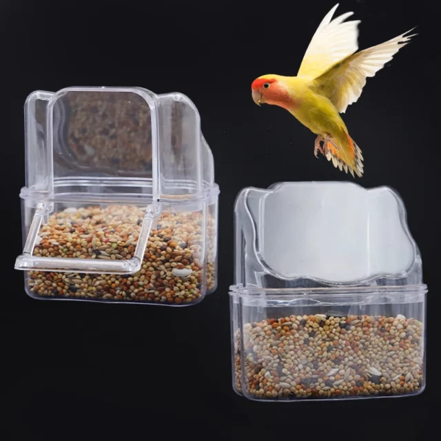 2pcs Bird Food Water Bowl Dual Feeding Cup Bird Pigeons Canary Cage Feeder Parrot Pet Aviary Hanging Stand Drinker Box Container - Image 4