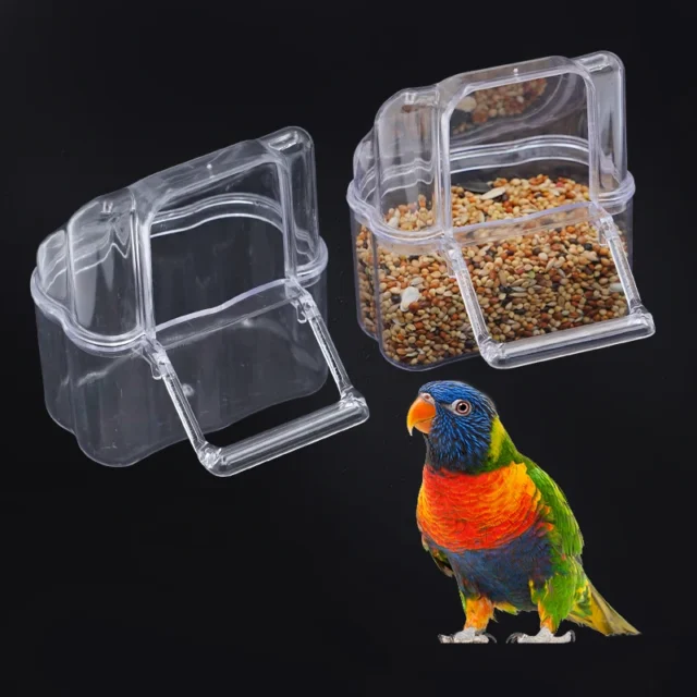 2pcs Bird Food Water Bowl Dual Feeding Cup Bird Pigeons Canary Cage Feeder Parrot Pet Aviary Hanging Stand Drinker Box Container - Image 6