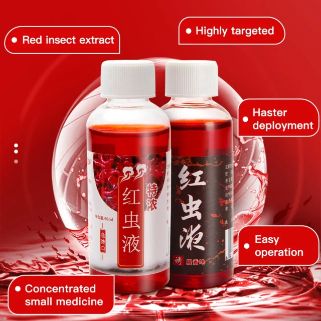 60ml Freshwater Fish Red Worm Liquid Strong Fish Attractant Concentrated FishBait Perch for Trout Cod Carp Bass Accessories - Image 2