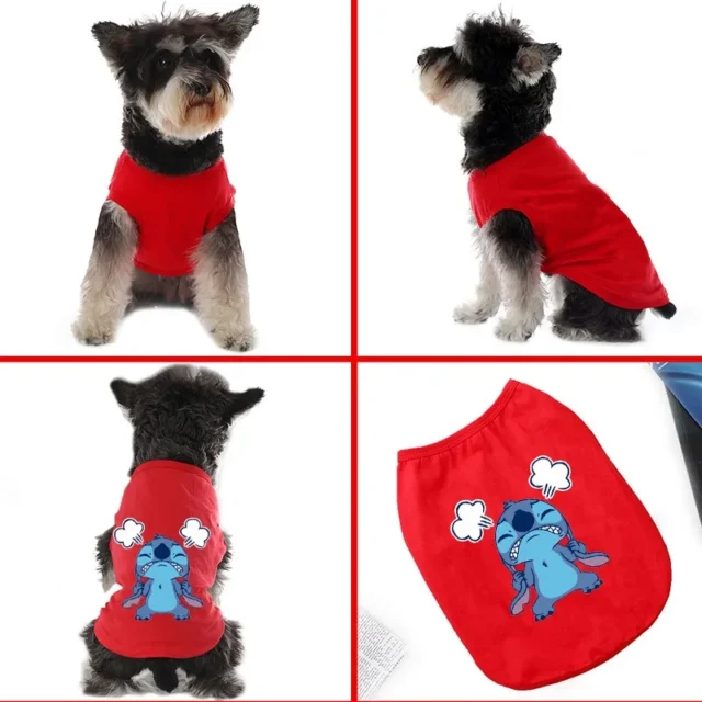 Disney Stitch Pet Dogs Vest Summer Cotton Dogs Clothes Thin French Bulldog Puppy For Small Medium Dog Clothing Chihuahua Costume - Image 2