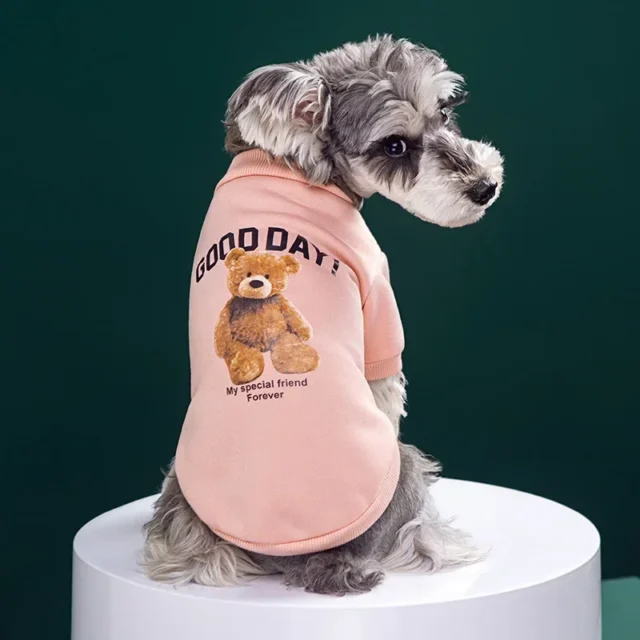 Dogs Winter Cute Clothes Puppy Warm Pullover Sweatshirt Bear Pattern Pet Jacket for Small Medium Dog Cat Coats Chihuahua Costume - Image 3