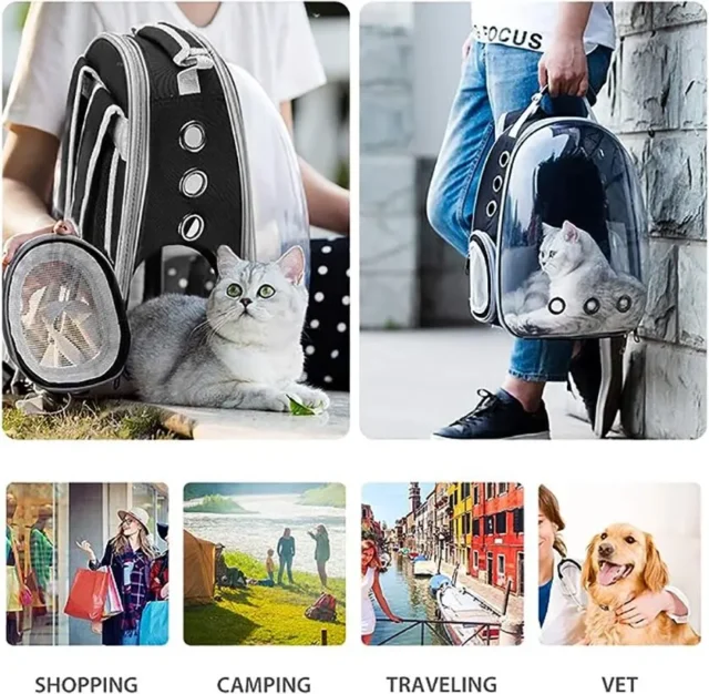 Expandable Cat Carrier Backpack Large Transparent Pet Carrier Travel Backpack Bubble Space Capsule High Quality Pet Travel Bag - Image 5