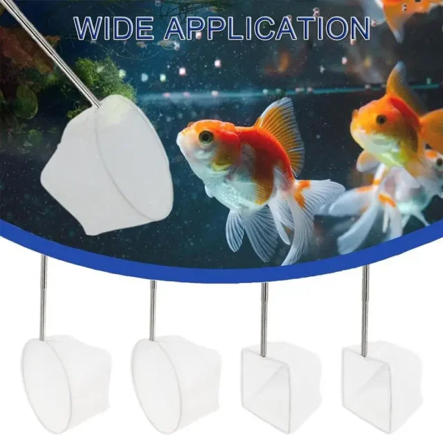 Fish Net Aquarium Cleaning Retractable 3D Stainless Steel Pocket Shrimp Catching Fish Tank Cleaning Net For Small Pond And Pool - Image 2