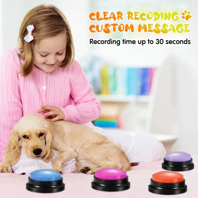 Funny Dog Recordable Pet Toys Travel Talking Pet Starters Pet Speaking Buttons Portable Cute Pet Supplies Communication Dog - Image 2