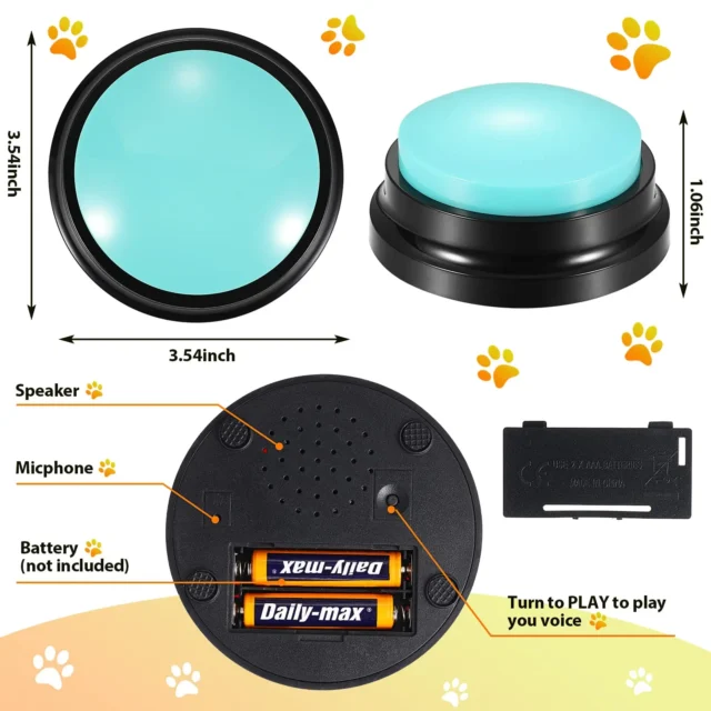 Funny Dog Recordable Pet Toys Travel Talking Pet Starters Pet Speaking Buttons Portable Cute Pet Supplies Communication Dog - Image 5