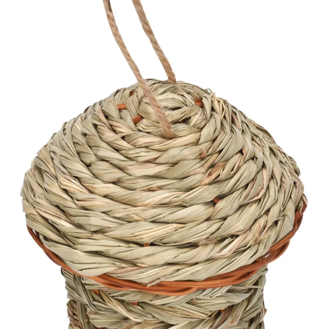 Handwoven Straw Bird Nest Parrot Hatching Outdoor Garden Hanging Hatching Breeding House Nest Bird Accessory - Image 5