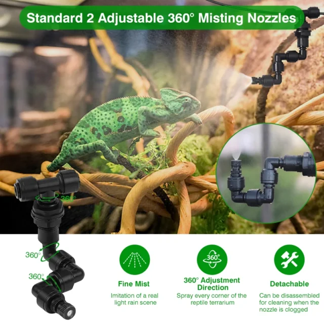 Intelligent Reptile Spray Humidifier WiFi APP Control Automatic Mist Rainforest Timing Spray System Kit Irrigation Timer Plants - Image 2