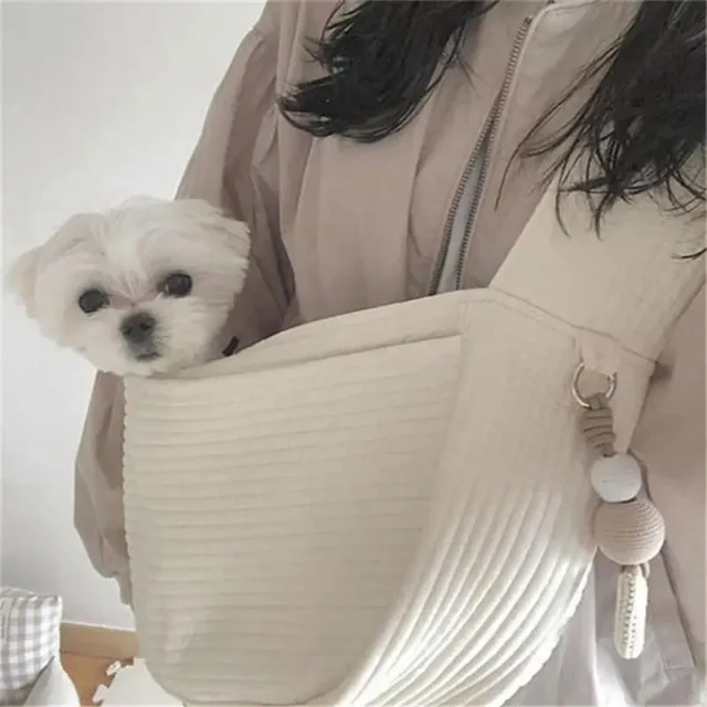 Pet Backpack Comfort Handmade Kitten Dog Single Shoulder Bag Outdoor Travel Breathable Crossbody Bag Supplies - Image 2