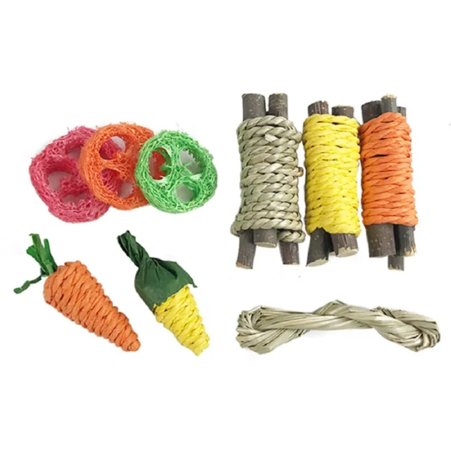 Pet Rabbit Guinea Pig Dragon Cat Fun Toy Hamster Rabbit Rabbit Tooth Grinding Set Pet Tooth Grinding Snacks - Image 6