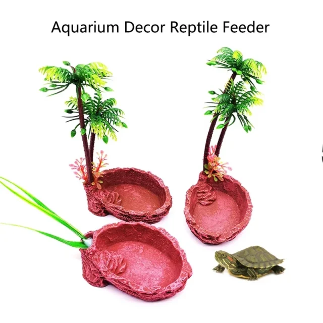 Pet Reptile Feeder Bowl Resin Aquarium Basin Food Water Pot Reptile Turtle Tortoise Scorpion Lizard Crabs Supplies Dropshipping - Image 6