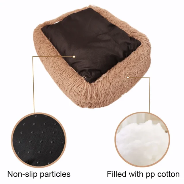 Rectangle Plush Dog Bed Winter Warm Mat Small Medium Big Pet Cat Dog Bed Kennel Puppy Sofacama Cat Cushion Pets Sofa Accessories - Image 2