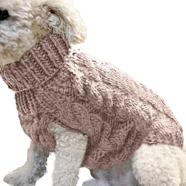 Warm Dog Cat Sweater Clothing Winter Turtleneck Knitted Pet Cat Puppy Clothes Costume For Small Dogs Cats Chihuahua Outfit Vest - Image 6