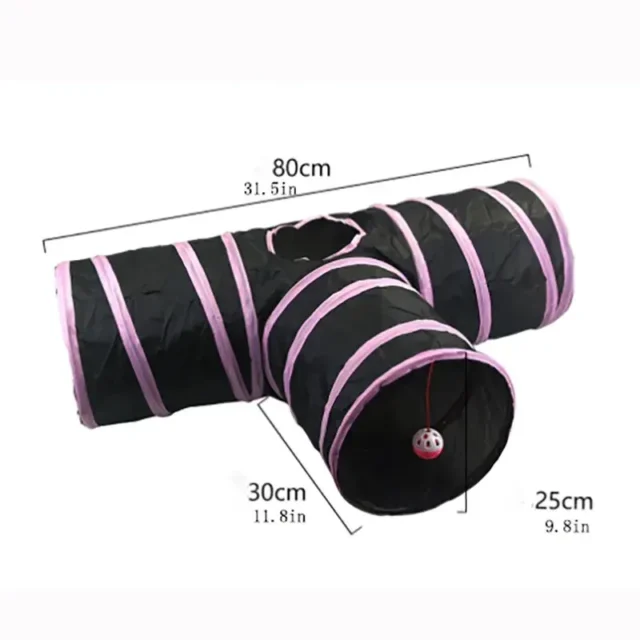 Wear-resistant Cat Play Tunnel Foldable Pet Animal Tunnels with Crinkle Playing Toy for Cats Guinea Pig Rabbits Funny Cat Supply - Image 4