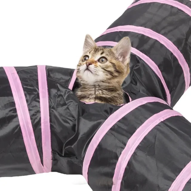 Wear-resistant Cat Play Tunnel Foldable Pet Animal Tunnels with Crinkle Playing Toy for Cats Guinea Pig Rabbits Funny Cat Supply - Image 5